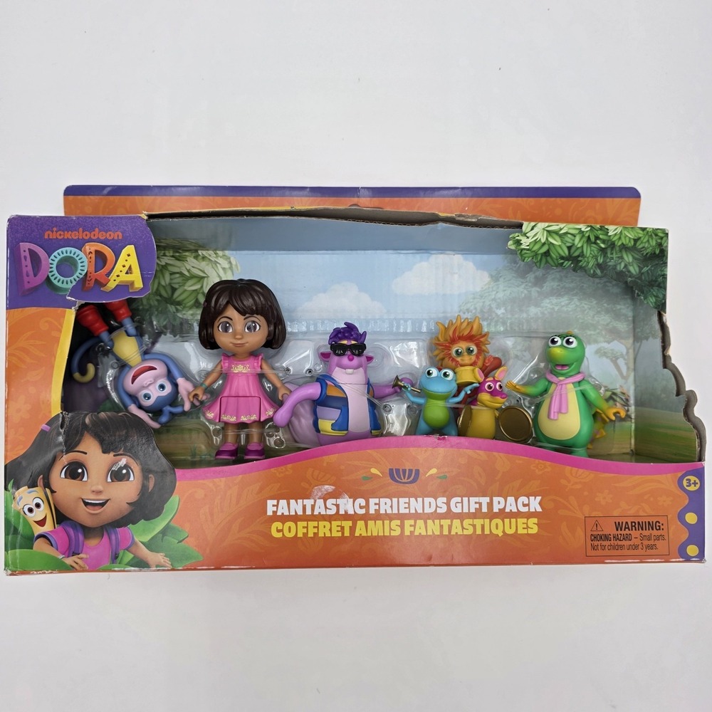 NIB! Nickelodeon Dora the Explorer Fantastic Friends Gift Pack 6 Figure Set